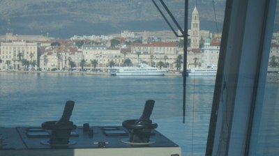 <p>Escape from Split through the ferry wheelhouse</p>