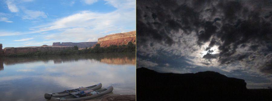 <p>The full moon and clouds put on...