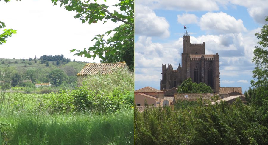 <p>Beautiful countryside, Capestang Cathedral</p>